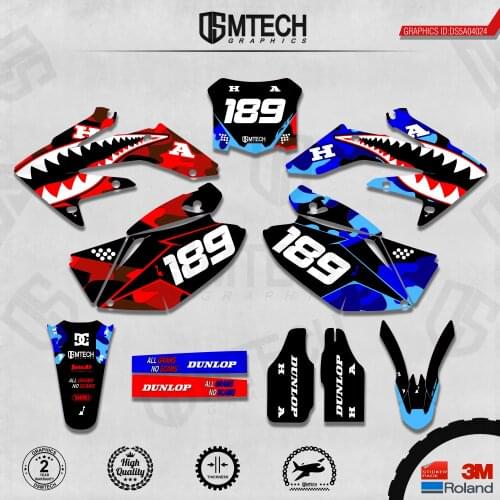 DSMTECH Customized Team Graphics Backgrounds Decals 3M Custom Stickers For 2004-2005 2006-2007 2008-2009 CRF250R 024