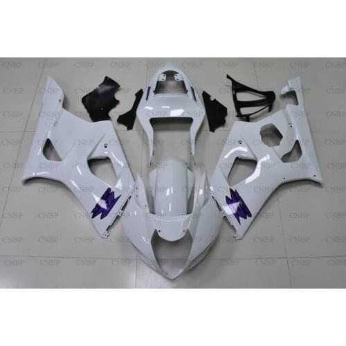 GSX R 1000 2003 - 2004 K3 Fairings GSXR1000 2003 Bodywork GSX R 1000 2004 White Motorcycle Fairing