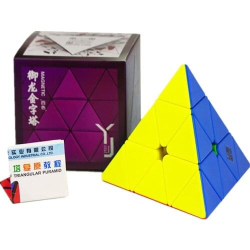 Yongjun Yulong V2M Pyramid Cube 3x3 Magnetic Speed Pyramid Cube 2M Magic Cube Puzzle Professional Toy for Kids Cubo Magico Gift