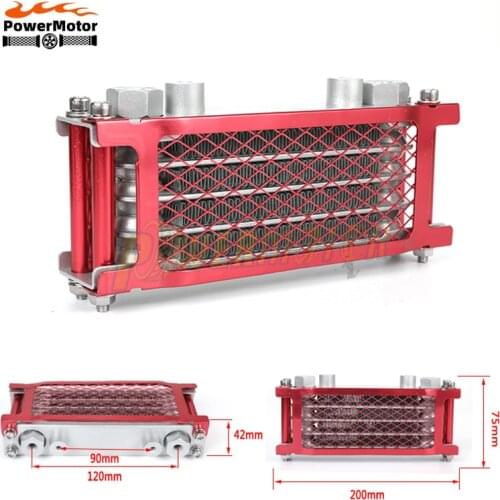 Motorcycle Oil Cooler Radiator Oil Cooler Cooling Fit For 110cc 125CC 140cc Dirt Bike Pit Bike Monkey Bike Quad ATV Motorcycle