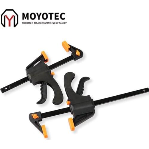 MOYOTEC 4Inch Quick Ratchet F Clamp Heavy Duty Wood Working Work Bar Clamp Clip Kit Woodworking Reverse clamping 30x100mm