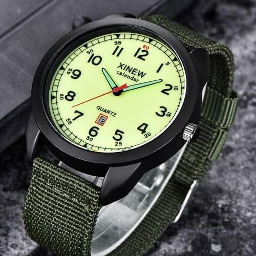 Military Nylon Waterproof Date Quartz Analog Armys Men Quartz Wrist Watches Mens watch Wrist Party decoration suit Dress Watch