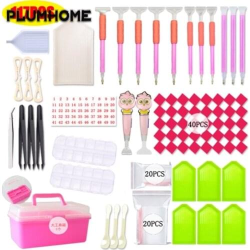 5D Fashion Diamond Painting Cross Stitch Craft DIY Tool Art Embroidery Fitting Kit Roller Press Drill Applicator Artifact