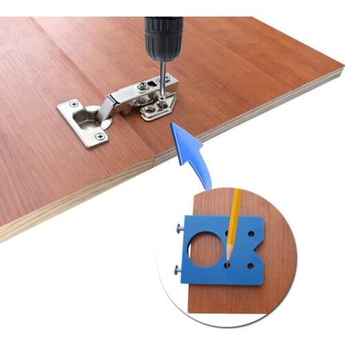 35mm Hinge Jig Hole Saw Installation Wood Drill Guide Hinge Hole Boring Furniture Door Cabinet Tool For Carpentry