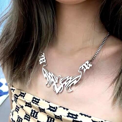 Ins Metal Chain Necklace EMO Alternative Punk Thorns Necklaces For Women Fashion Street Neck Jewelry Accessories 2021 New