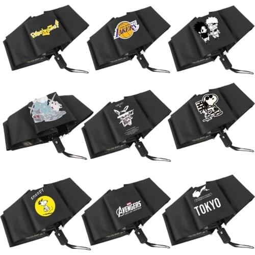 Pokemon Pikachu series Fully automatic rain or rain umbrella Boy and girl like Cartoon animation automatic folding sun umbrella
