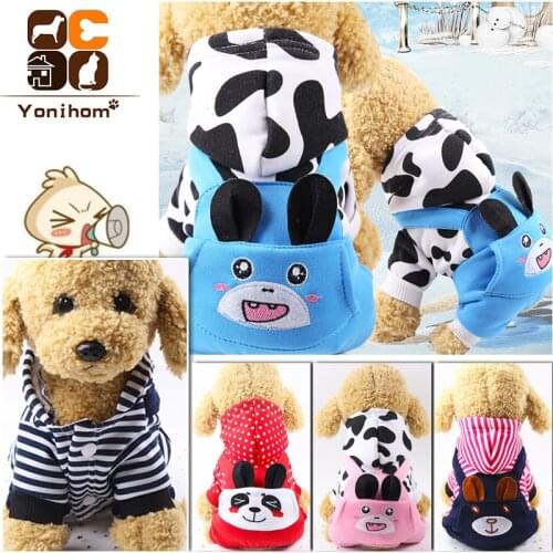 Dog Coat Winter Outfit Suit for Dogs Cat Pet Lovely Cartoon Pet Dog Cat Winter Warm Coat Jacket Clothing for Chihuahua Clothes