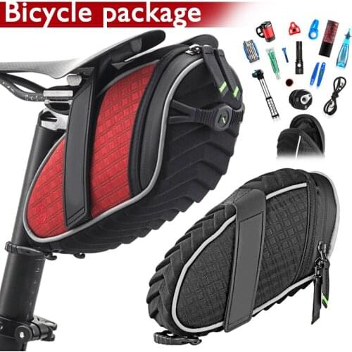 H Rainproof Cycling Rear Seatpost Bag Bicycle Saddle Bag Reflective Bike Bag Shockproof Bicycle Bag MTB Bike Accessories DO2