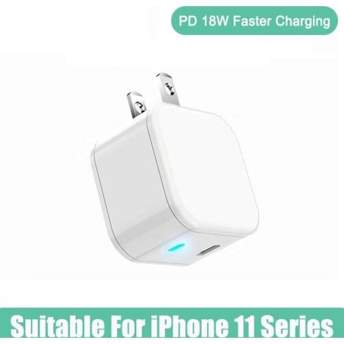 Mini USB Charger Type-C 18W PD Fast Charging For iPhone 11 Pro iPad Mobile Phone PD Charger For Huawei Xiaomi Samsung QC 3.0
