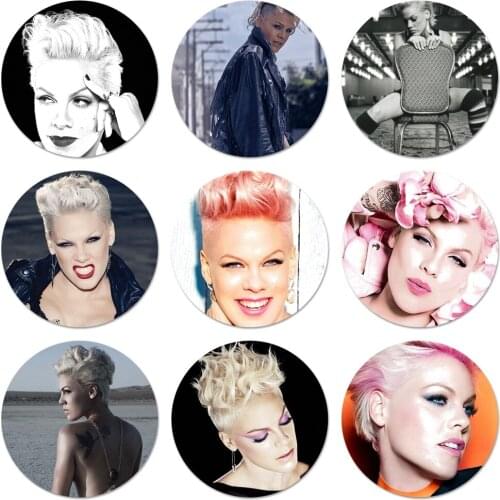 PINK P!nk Alecia Beth Moore Singer Icons Pins Badge Decoration Brooches Metal Badges For Clothes Backpack Decoration