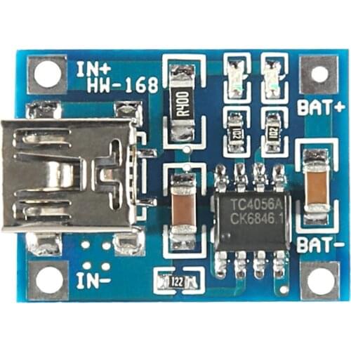 1pc Mini USB 5V 1A TP4056 Lithium Battery Charger Module Charging Board With Protection Dual Functions 1A Li-ion