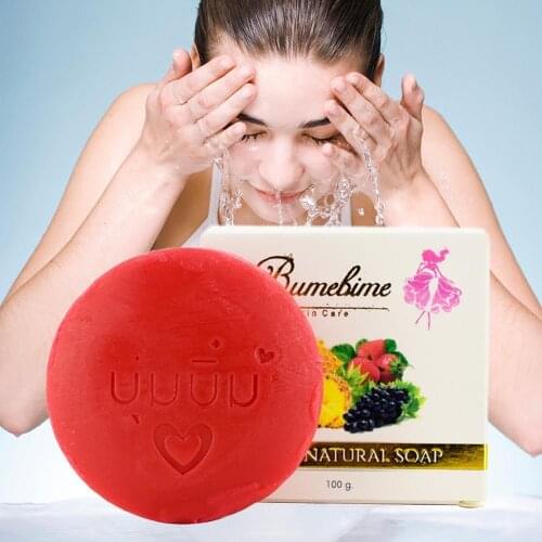 100g Instant Whitening Soap Handmade Soap Body Skin Whitening Bath Fruit Essential Oil Soap