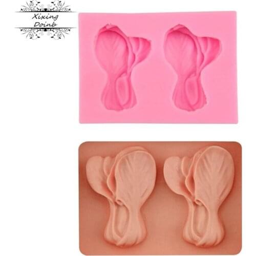 2 pieces / set of vegetable chocolate making silica gel mold paper cup cake soft candy cake decoration tool candy clay mold