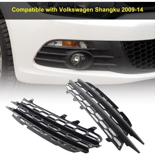Compact 2Pcs Useful Mesh Design Front Bumper Grille 1K8853665B 1K8853666B ABS Lower Grille Easy to Install