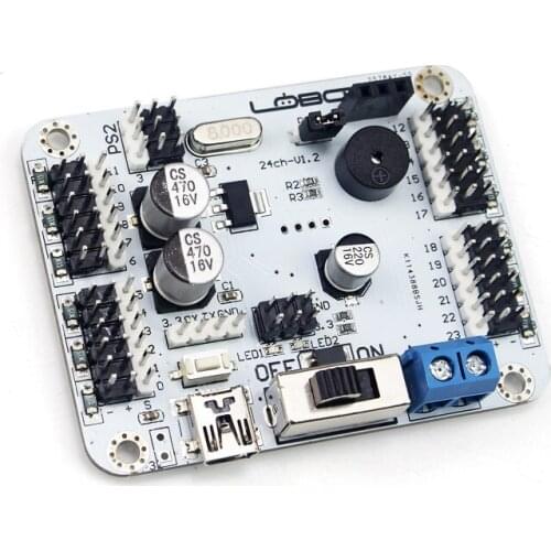 24 Way Servo Control Board /Controller With Power Switch/Diy Robot Mainboard