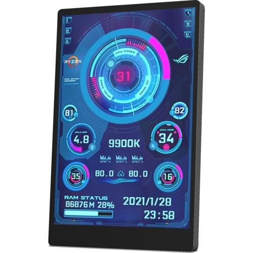 3.5 inch IPS TYPEC secondary screen case, mini case secondary screen, computer monitor usb secondary screen free of AIDA64