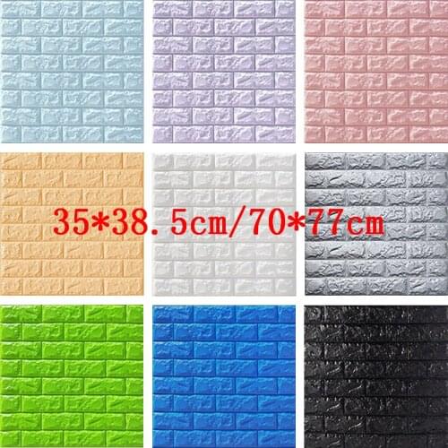 3D Brick Wall Stickers DIY Self Foam Waterproof Decor Wall Covering Wallpaper For TV Background Kids Living Room