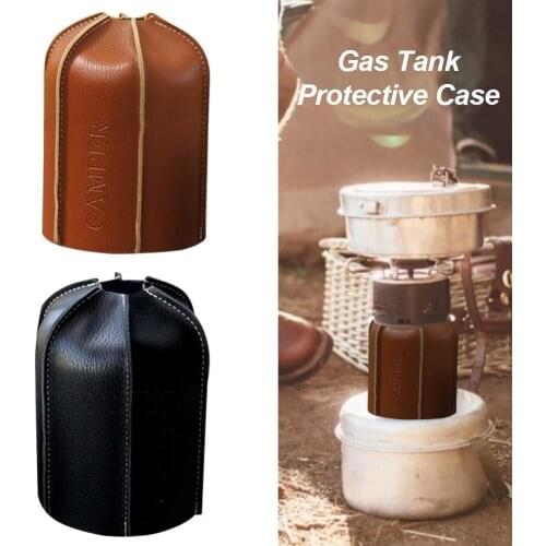 450/230g Gas Tank Protective Case Gas Tank Protective Case Fuel Cylinder Leather Storage Bag Durable Outdoor Camping Gas Storage