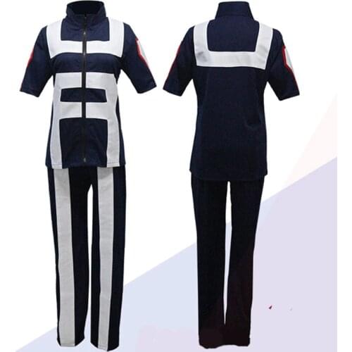 Anime Boku no Hero Bakugou Katsuki/Iida Tenya/Todoroki Shouto Cosplay Costume My Hero Academia Sportswear Tops+Pants