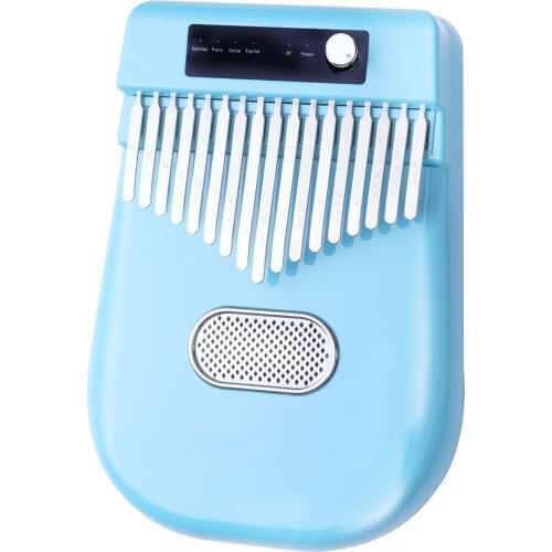 Electric Kalimba 17 Keys Thumb Piano 4 Kinds of Timbre BT Connetion Mbira Finger Electronic Musical Instrument Gifts for Kids