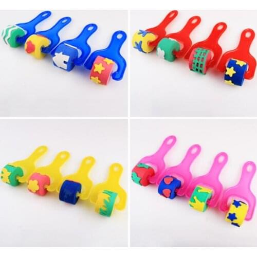 EVA Sponge Brush Painting Tool Roller Stamp Graffiti Toys Kids DIY Painting Toys Birthday Party Favors Christmas Xmas