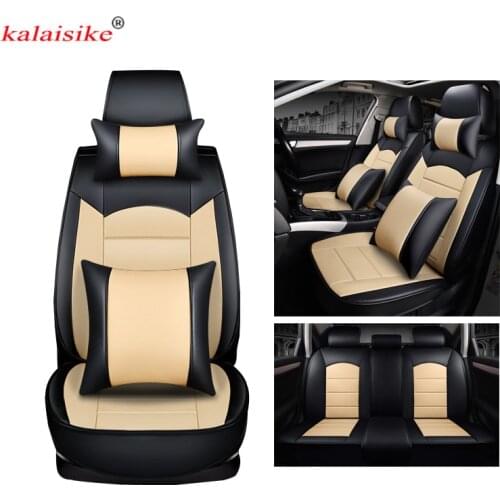 Kalaisike leather universal car seat cover for Lincoln all models MKS MKZ MKC MKX auto accessories car styling