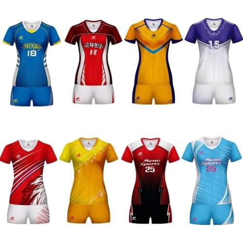 Marshal 2019 Custom Volleyball Uniform Set Sports Suit Female Men Sublimation Breathable Can Design Shorts Volleyball Women
