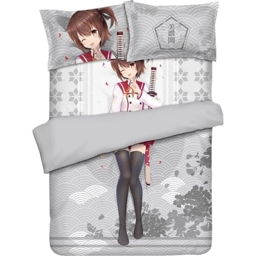 Anime Bed Sheet/Duvet Cover/Two Pillowcases Bedding Linen 4pcs Set