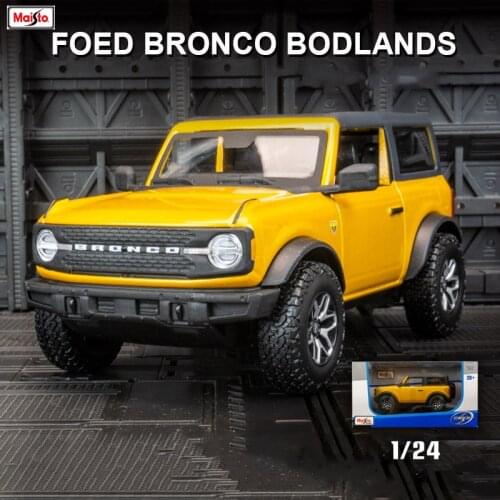 Maisto 1:24 Hot new style 2021 Ford Bronco Badlands Alloy model car die-casting simulation car decoration collection gift toy