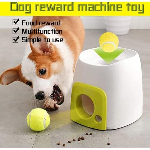 Dog Tennis Food Reward Machine With Pet Ball Thrower Slow Toys Among Feeder Smart Toy Interactive Suitable For Cats Dogs #G3