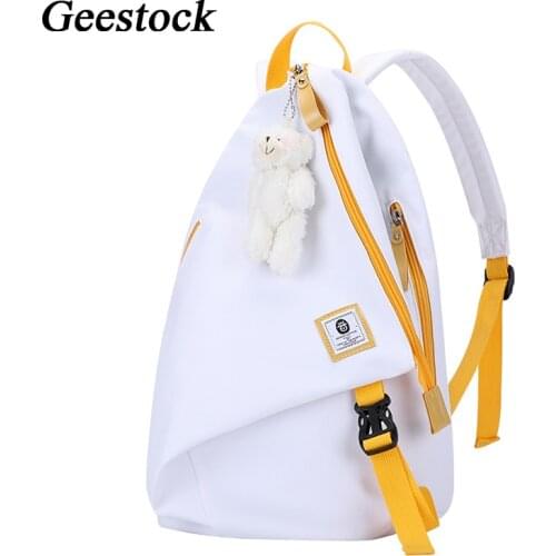 Geestock Fashion Backpack for Women School Backpack Women Personalized School Travel Bag for Teenage Girls Satchel Female