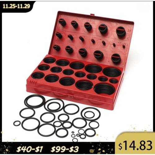 419Pcs Assorted O Ring Rubber Seal Assortment Set Kit Garage Plumbing With Case for General Plumbers Mechanics Workshop