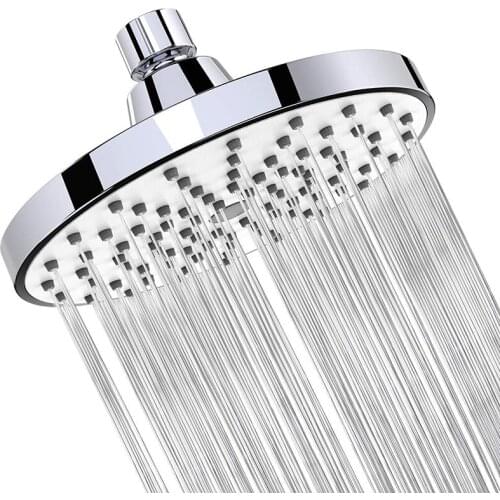 Shower Head 6 Inch Anti-Leak Anti-Clog Fixed Rain Showerhead Rainfall Spray Relaxation and Spa for High Water Pressure and Flow