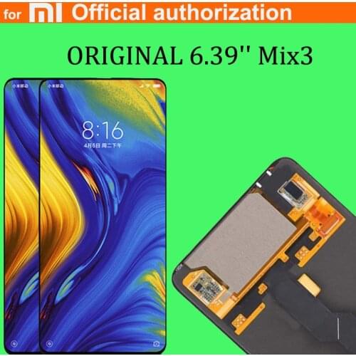 Fingerprints Original Super Amoled LCD Display For XIAOMI Mi MIX 3 Mix3 LCD Touch Screen Digitizer Assembly Replacement