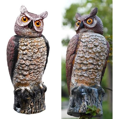 18inch Horned Owl Decoy Scarecrow Bird Deterrent Repeller Pest Repellent