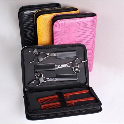 Barber Accessories Salon Styling Hair Scissors Bag Pouch Soft Artificial Leather Shears Case Hairdressing Combs Tools Organizer