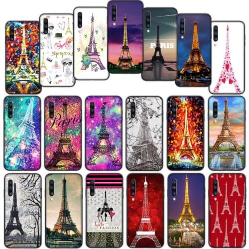 Paris Eiffel Tower Drawing Soft Cover Case for Samsung Galaxy S20fe S21 Plus A02 A12 A32 A52 A72 F62 M02 M62 Ultra Cover