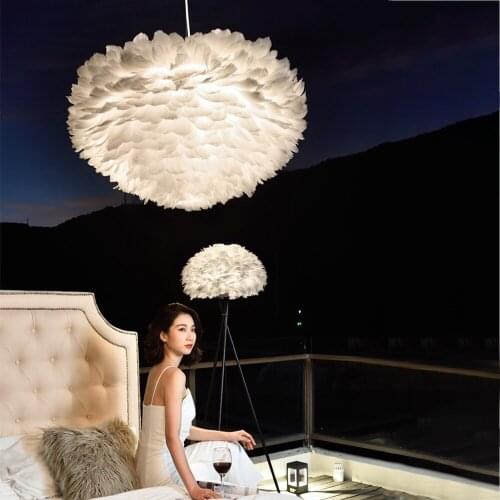Feather Ceilings Lamps , Feather Pendant Light Simple And Modern Lighting Lamp, Bedroom, Living Room, Wedding Party Decor