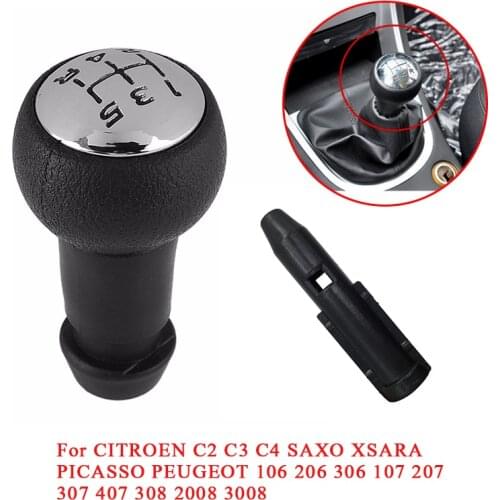 Car Gear Shift Knob Lever For CITROEN C2 C4 SAXO XSARA PICASSO PEUGEOT 106 206 306 406 207 307 407 301 308 2008 Car Accessories