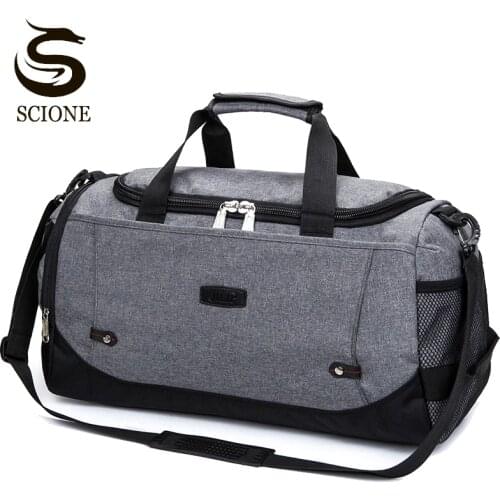 Scione Men Travel Bag Large Capacity Hand Luggage Travel Duffle Bags Nylon Weekend Bags Women Multifunctional Travel Bags
