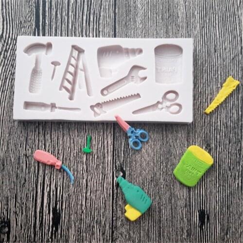 Silicone Hammer Fondant Mold Cake Chocolate Baking Mould Topper Decoration Cake Decorating Tools Diy Baking Mould