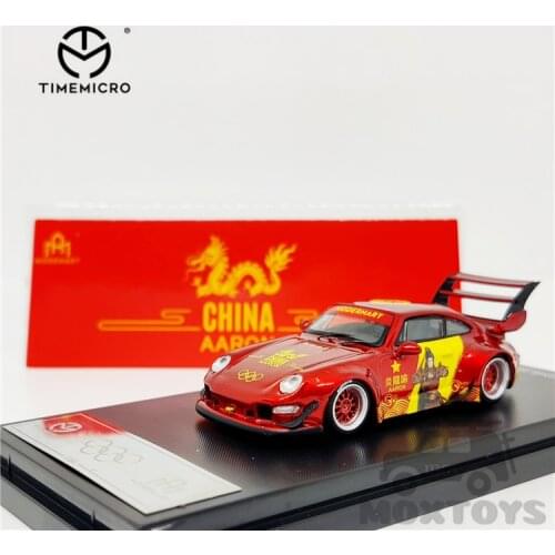 TimeMicro 1:64 ModernArt RWB 993 CHINA AARON Double-deck Wing Diecast Model Car