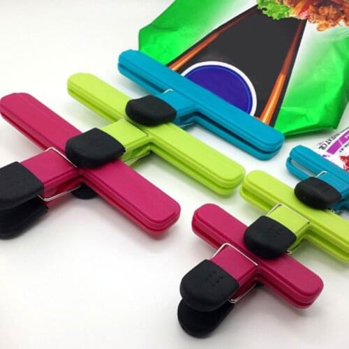 VFGTERTE 1 Set Large Chip Bag Clips Food Storage Clip Plastic Heavy Duty Air Tight Sealing Grip For Coffee Potato Food Bags