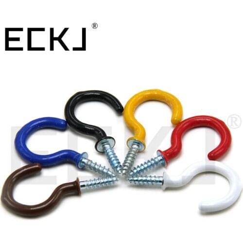 All kinds size and color of Vinyl Coated screw hook Cup Hook Screw-in hook Use for Indoor and Outdoor Ceiling Hooks
