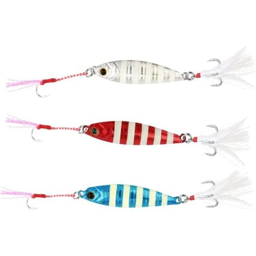 10/15/20/30/40/60G 3D eye Laser Body swimbait Luminous Metal Jig Lure Paillette Knife Artificial Hard Bait Sea Rope Fishing Lure