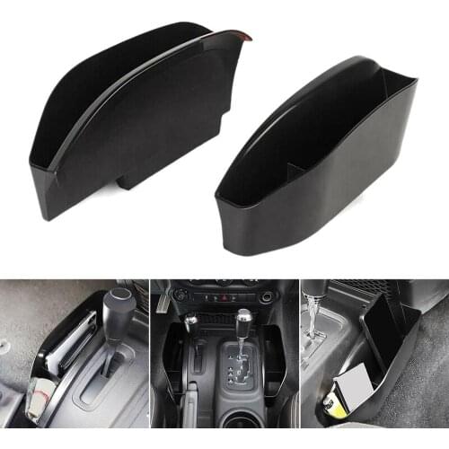 2 PCS Gear Tray Gear Shifter Console Side Storage Box Auto Organizer Tray for 2011-2018 Jeep Wrangler JK JKU Interior Accessorie