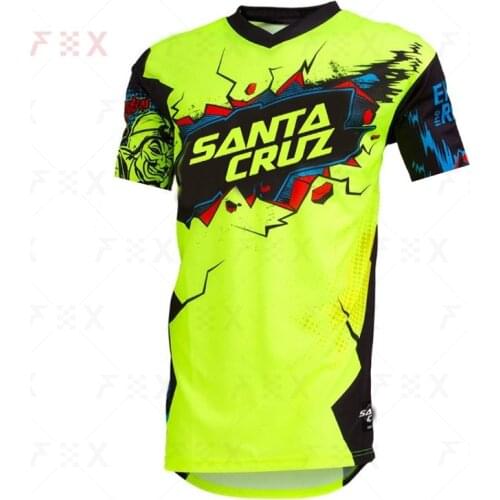 2021 santa cruz JERSEY Short Sleeve Downhill Jersey Off-road Motorcycle ATV Racing Mountain Bike FXR Motorcycle Jersey MX Orange