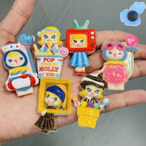 50pcs Wholesale Resin Noodle Molly Shoes Accessories Shoes Decorations Fit Croc Jibz Charm DIY Backpack Adult X-mas Present