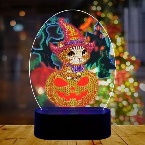 5d Diamond Painting 3d Night Lamp Special Shape Diamond Embroidery Mosaic Home Decoration Pattern Diy Handmade New Year Gift