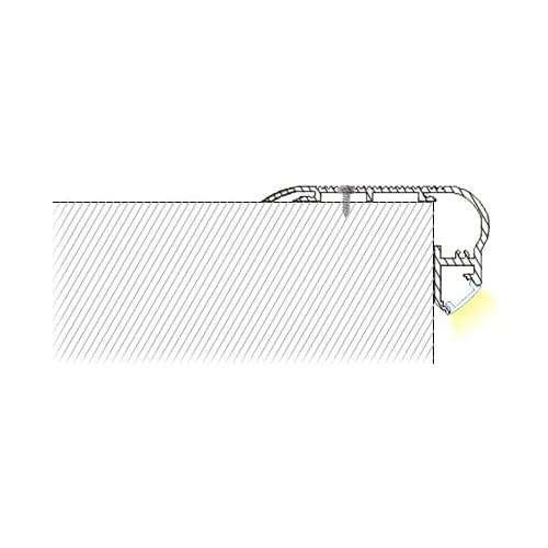 Anodized Down Lighting Aluminum Stair Nosing Profiles Led Stair lighting for LED strip 12mm customized length is acceptable